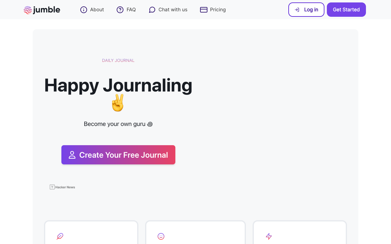 Jumble Journal - 日记和反思的人工智能副驾驶 人工智能 日记 反思