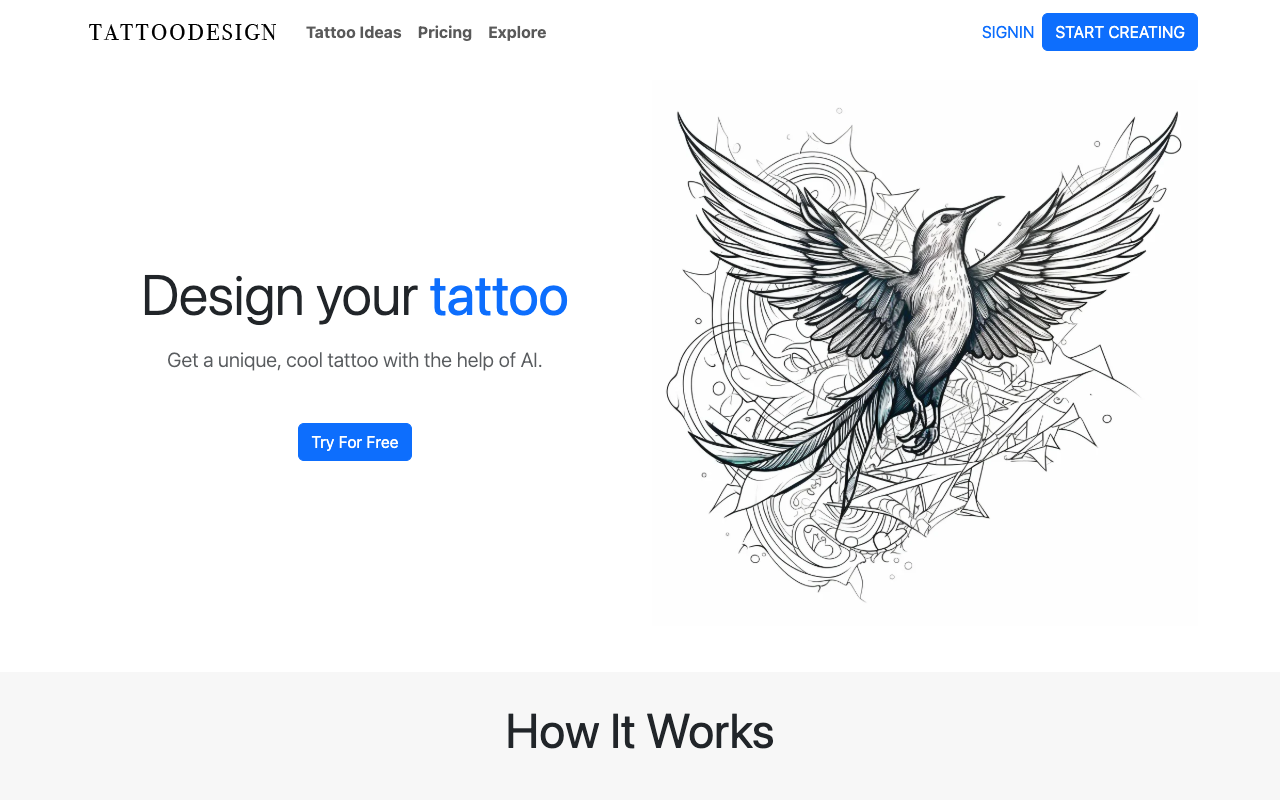 tattooidea - 用人工智能打造独特纹身