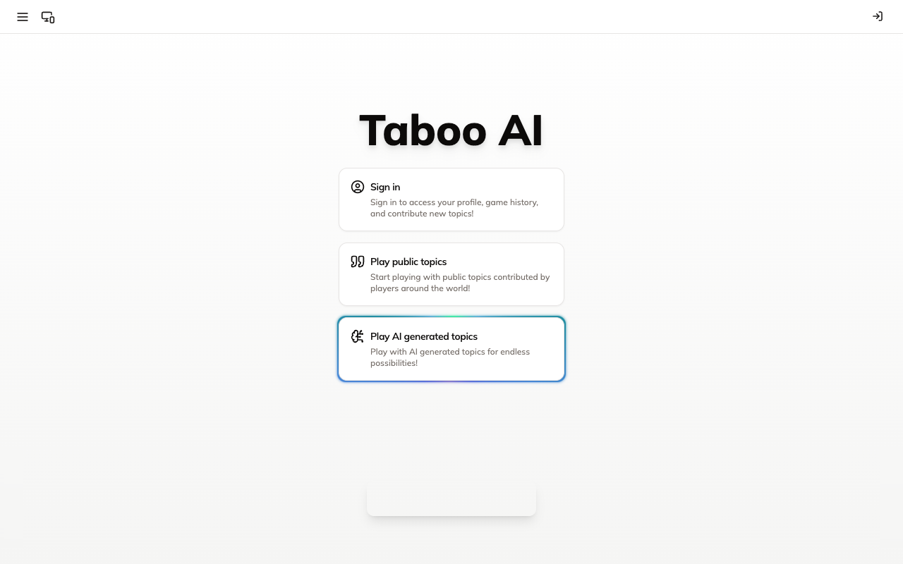 Taboo AI V3.0 - 在 Taboo 游戏中点燃英语学习的 AI
