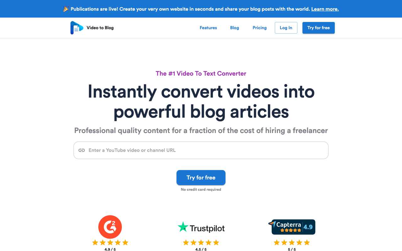 Video To Blog - 一键生成视频博客