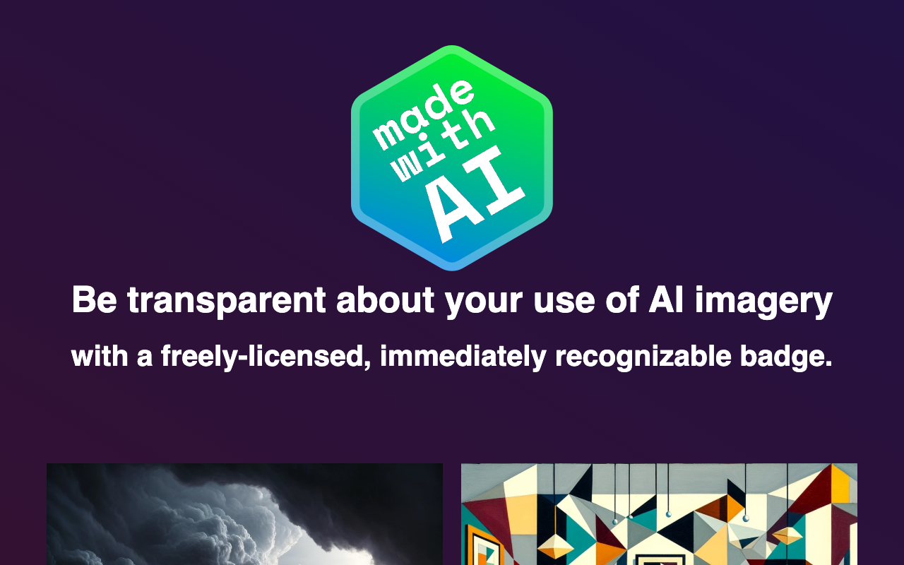 AI Badge - 透明化您对 AI 图像的使用 人工智能 标志