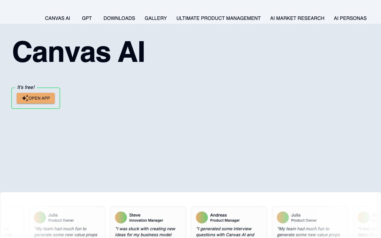 Canvas AI - 您的创新 AI