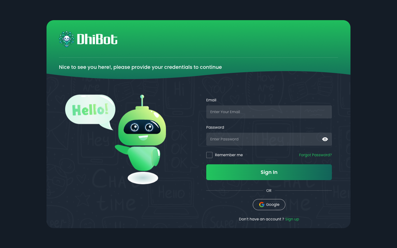 Dhibot - 使用您自己的数据创建智能聊天机器人