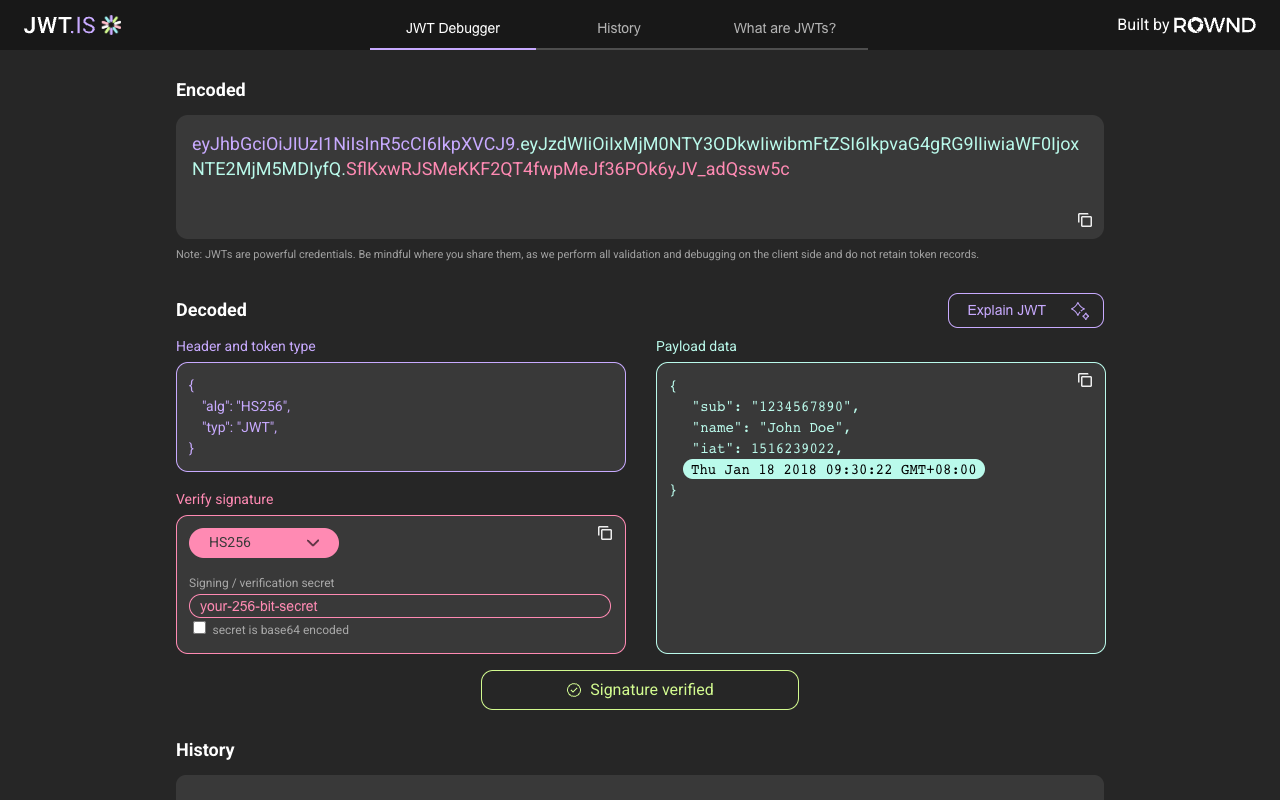 JSON Web Token (JWT) 调试工具 (Next-Gen)