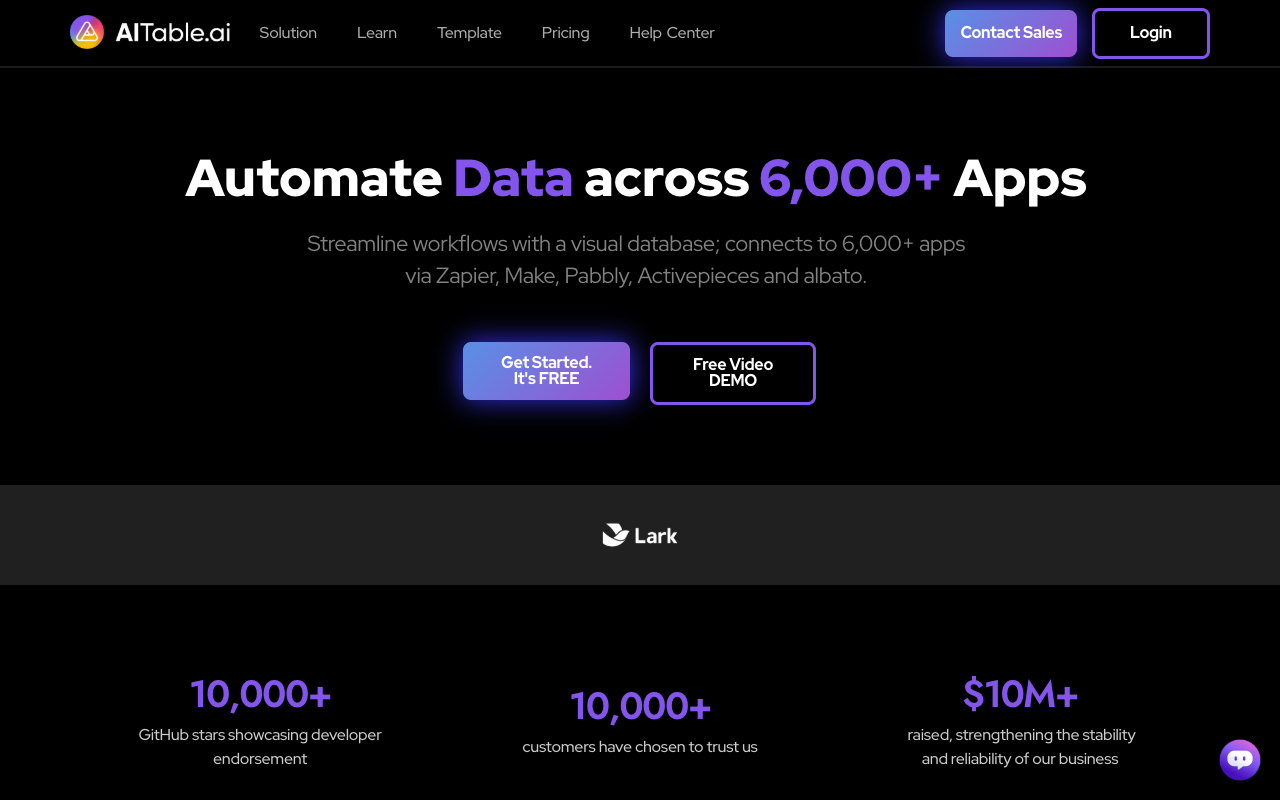 AlTable.ai - 无代码 AI 代理 - 将表格转化为网站和社交媒体的 AI 聊天机器人
