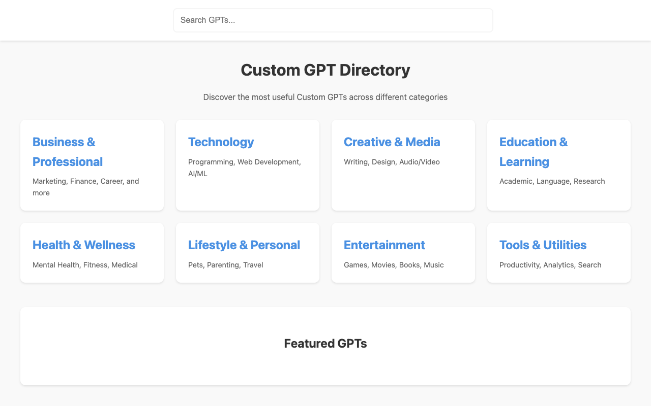 CustomGPT Directory - 自定义 GPT 的目录与 Discord 服务器 - 学习、分享和构建自定义 GPT
