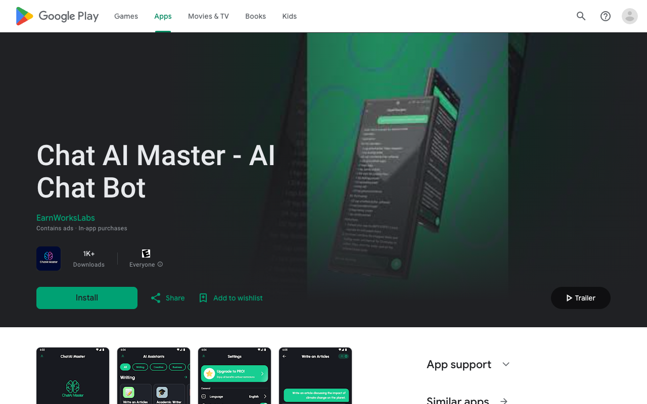 ChatAI Master - AI Chat Bot - Chat AI Master 搭载 ChatGPT 和 GPT-4 API
