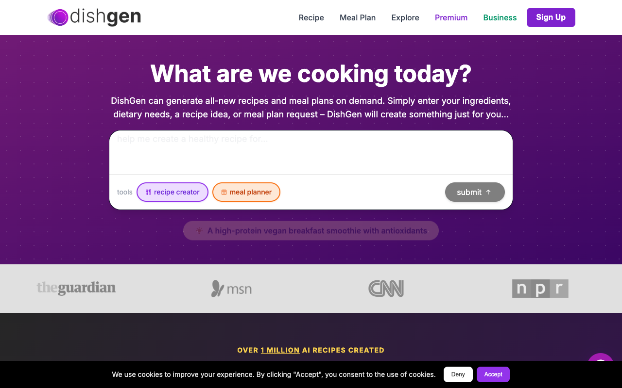 DishGen - 利用人工智能生成食谱以减少食物浪费 人工智能 食谱生成器