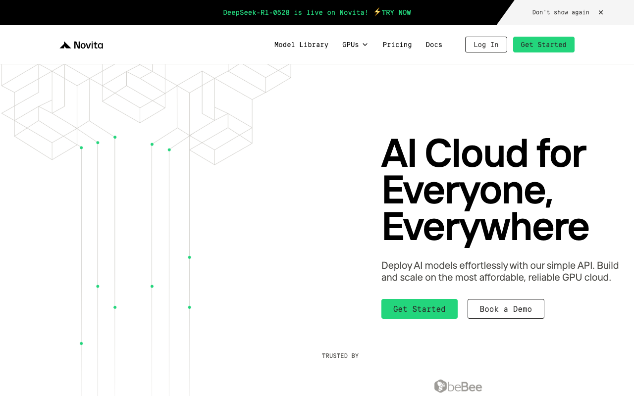 novita.ai - AI 图像生成及 100 多个最便宜的 API