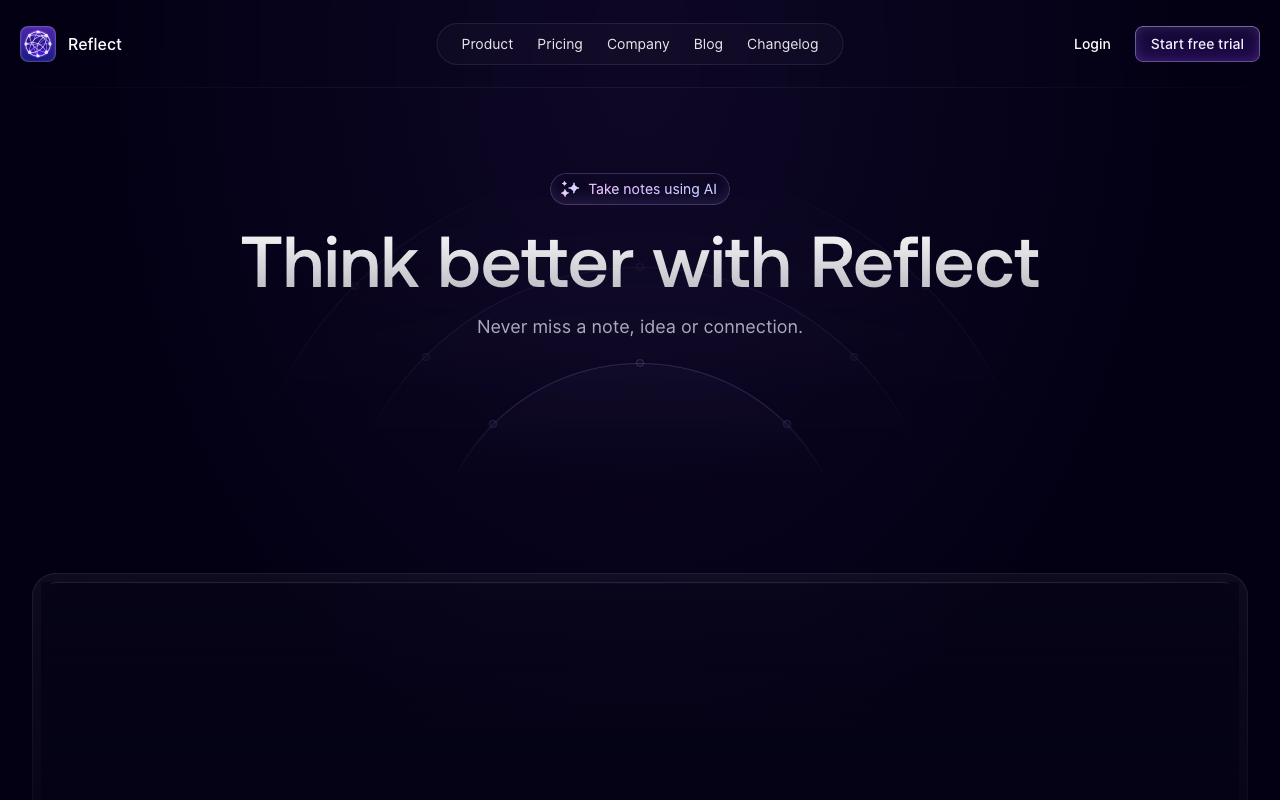 Reflect AI Search - 使用人工智能搜索和聊天笔记 人工智能 笔记应用