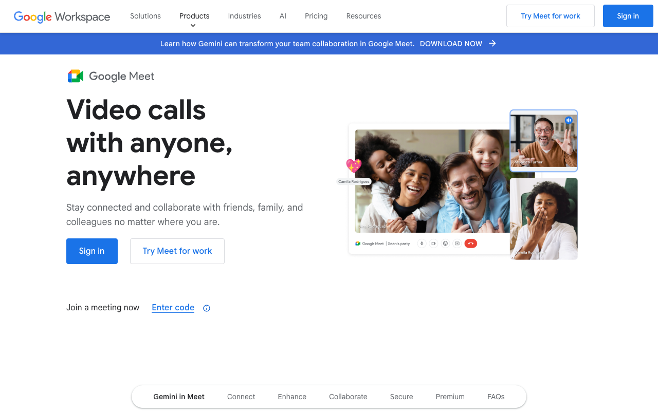 Google Meet - 为远程会议提供高质量的视频和音频通信