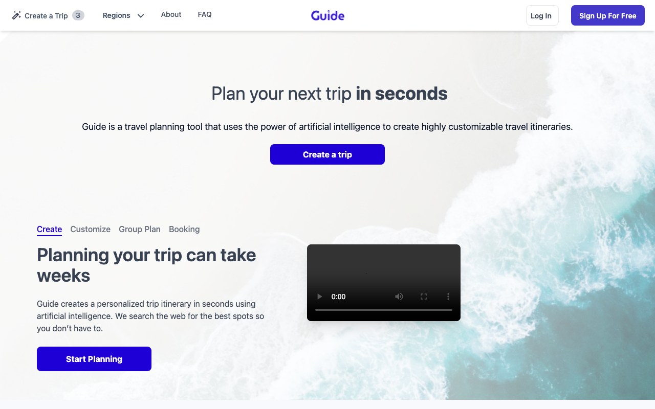 Guide - AI 助力的旅行规划师 人工智能 旅行规划