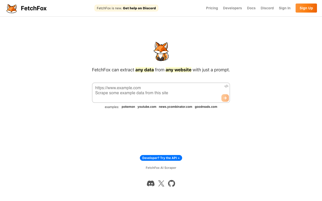 FetchFox - 利用人工智能进行网页抓取 人工智能 网页抓取