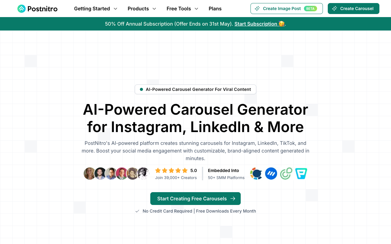 PostNitro.ai - 使用人工智能创建令人惊叹的轮播帖子 人工智能 轮播帖子