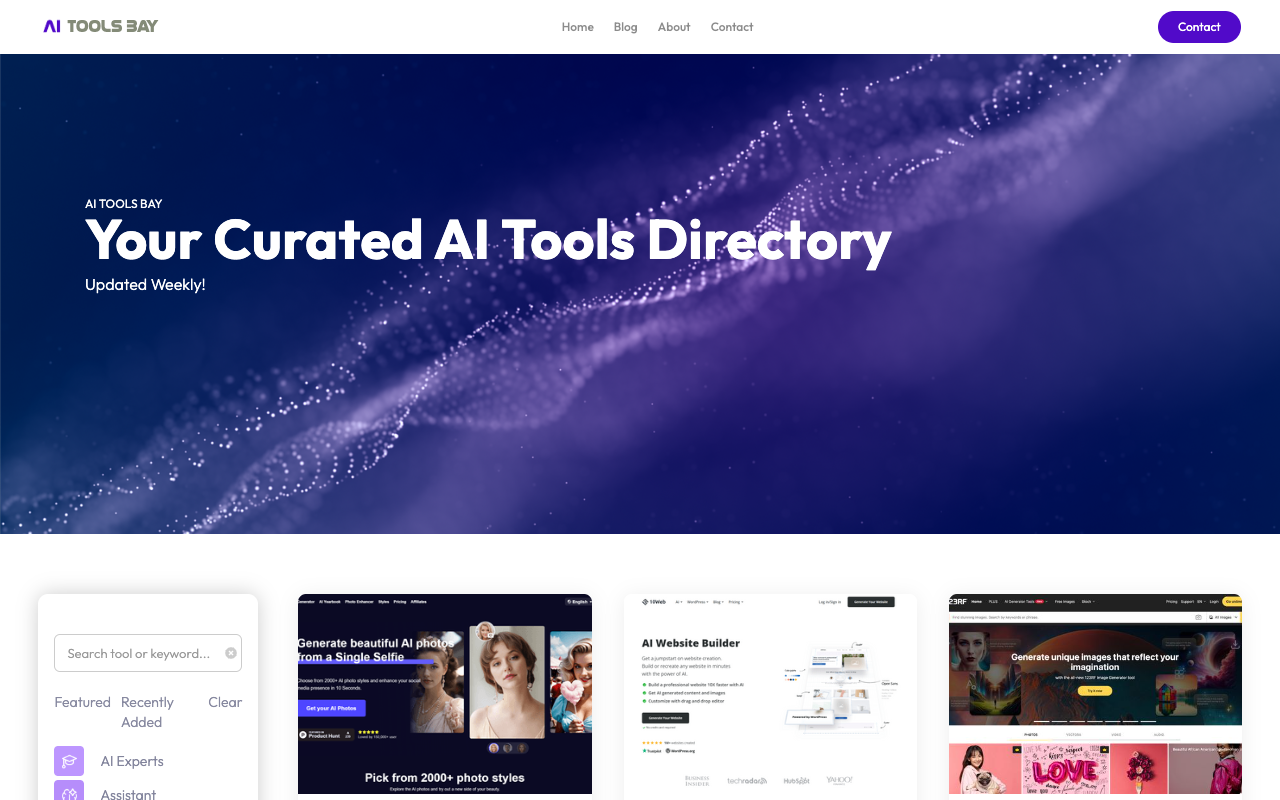 AI Tools Bay - 最干净、最高效的人工智能工具目录 人工智能 工具目录