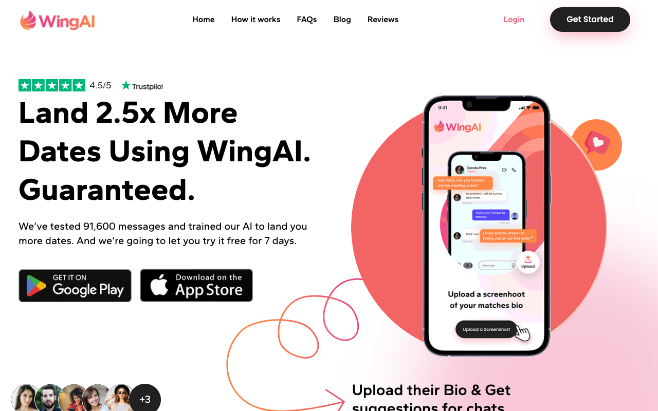 WingAI - 增加约会数量，减少拒绝率 约会应用 人工智能
