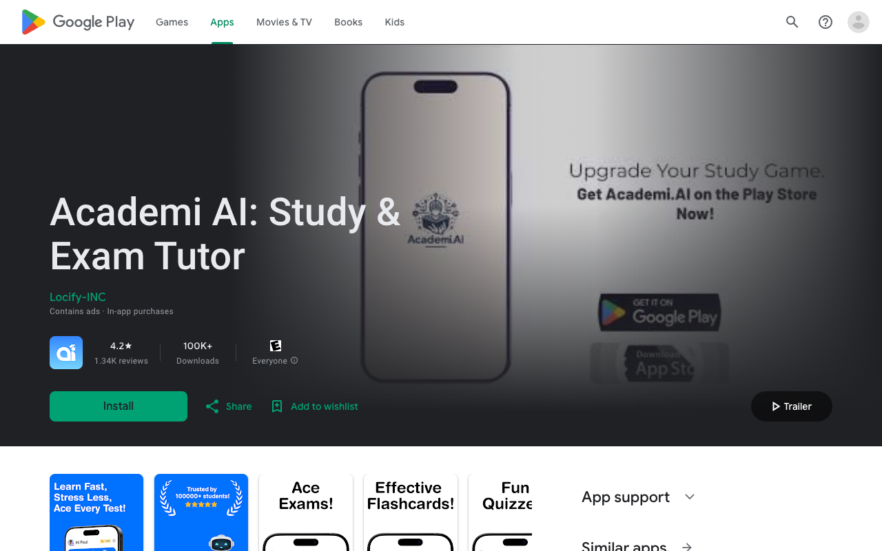 Academi.AI：AI 学习助手 - 优秀的学习伴侣，提供聊天、测验、问题解答等功能 人工智能 学习工具