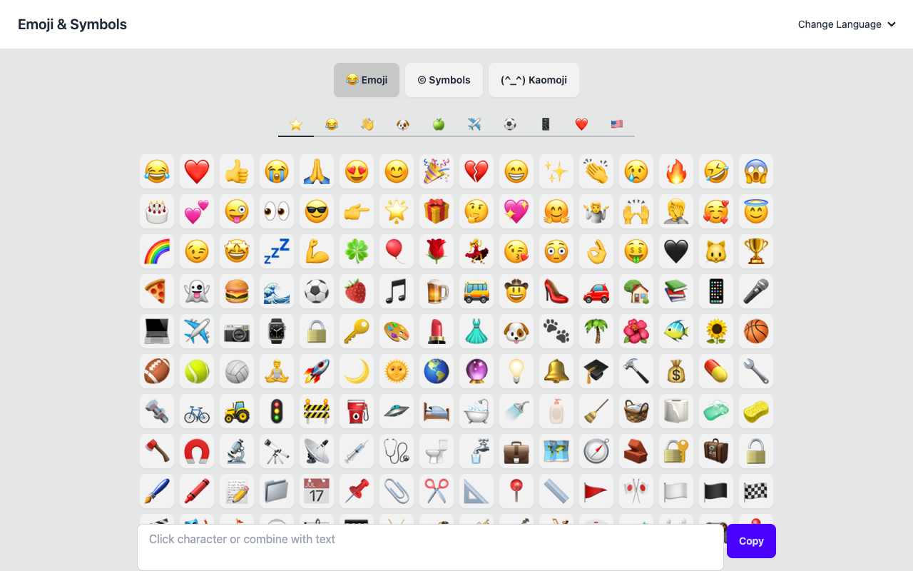 Emoji & Symbols - 通过 ChatGPT 提供的所有流行表情符号和符号