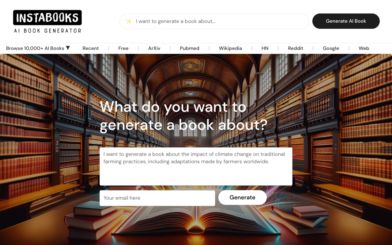 Instabooks AI - 瞬间生成任何主题的教科书 人工智能 教科书