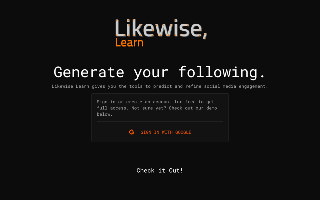 Likewise Learn - 用人工智能测试和提高 Twitter 的互动 人工智能 社交媒体