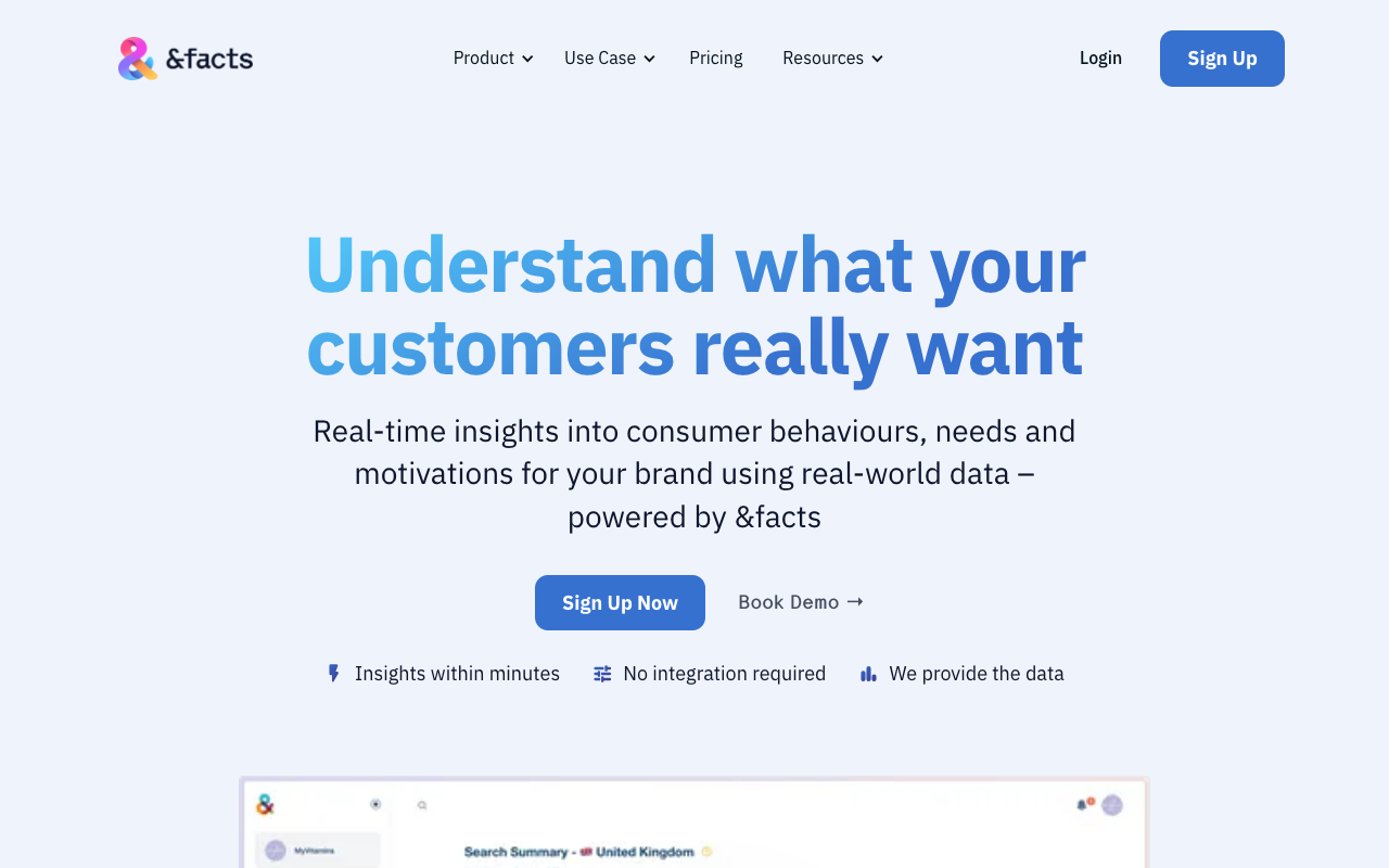 &facts - AI-powered product research for DTC brands