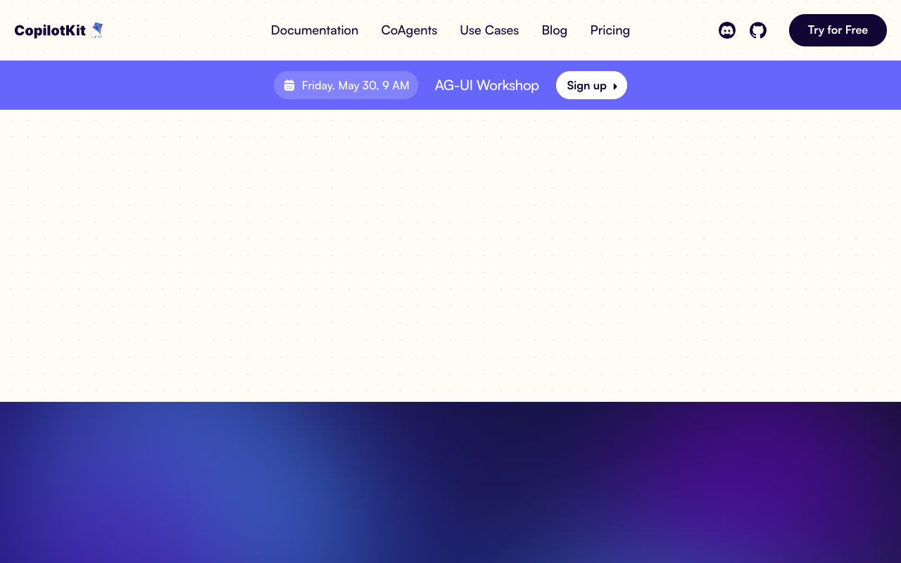 CopilotKit - Open-source platform for in-app AI chatbots and AI Textareas