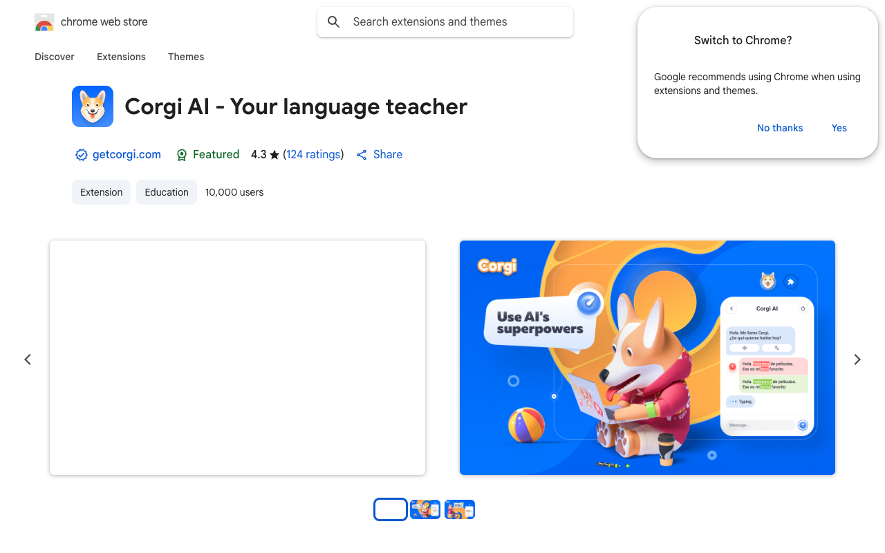 Corgi AI: Your Language Teacher for Language Learning Powered by ChatGPT