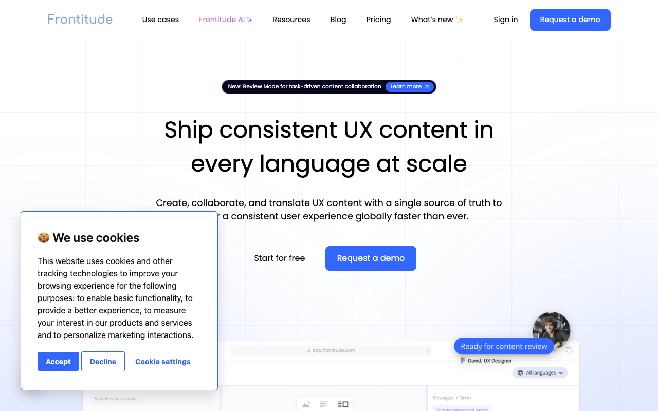 Frontitude - UX Writing Assistant for Teams