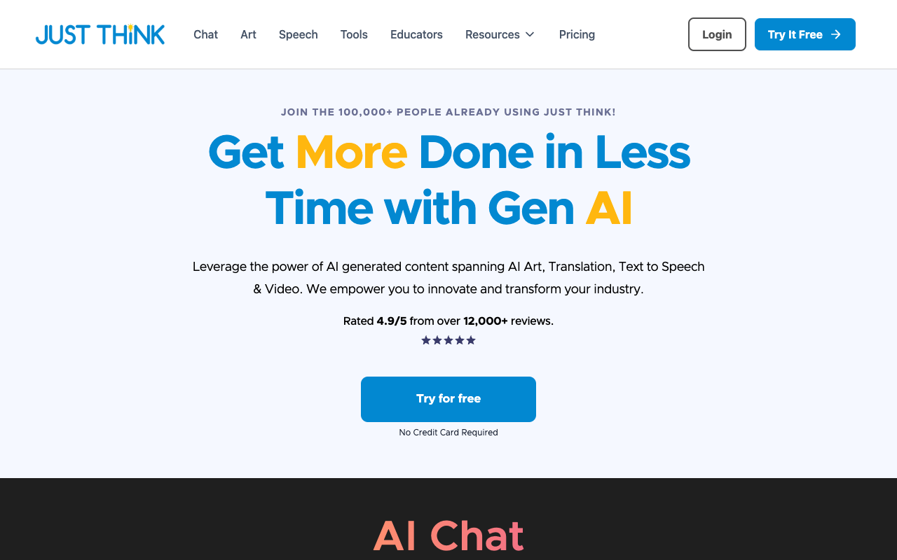 Just Think AI - An All-in-One AI Toolkit for Educators and Entrepreneurs