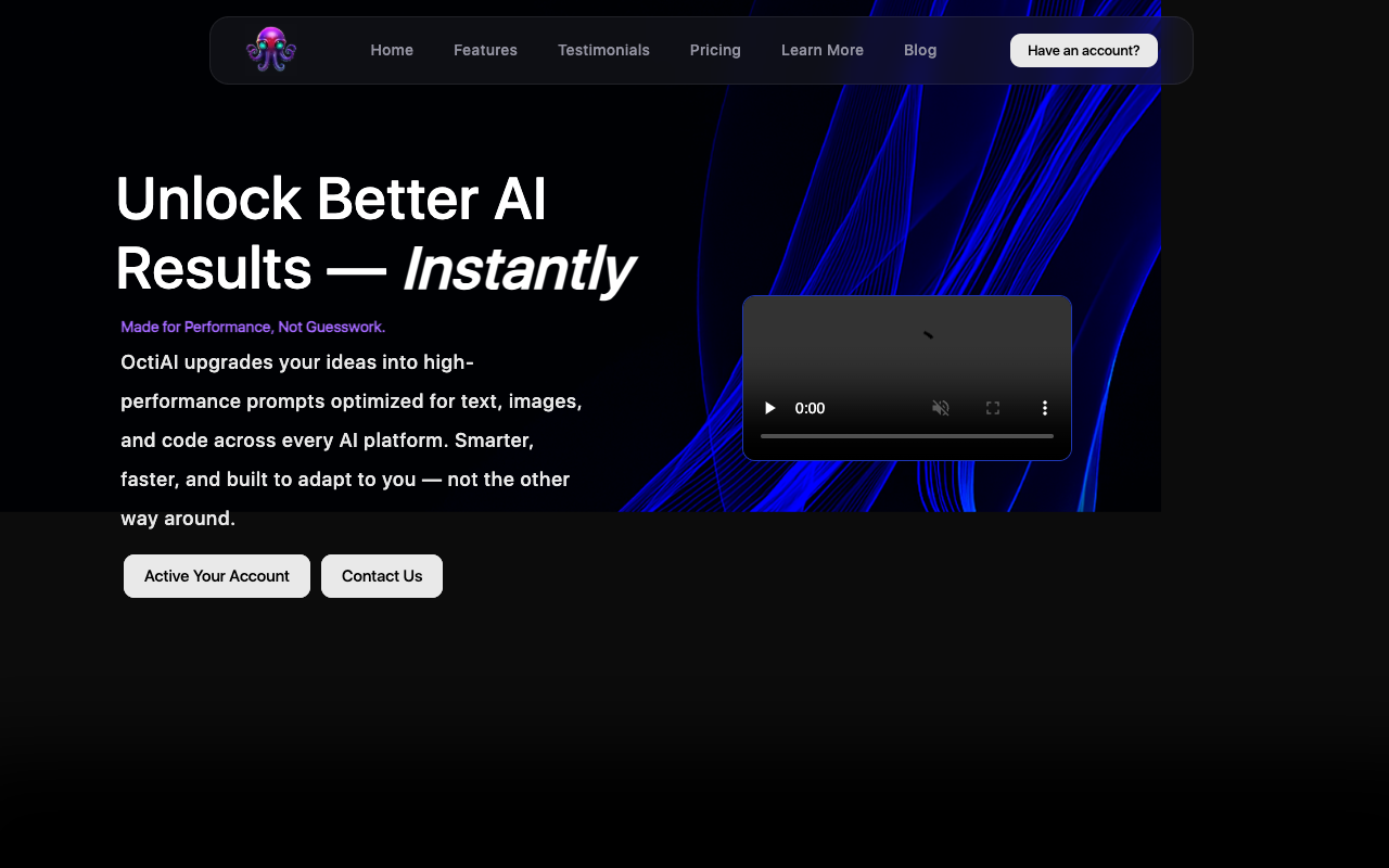 OctiAI V2 - AI prompt generator