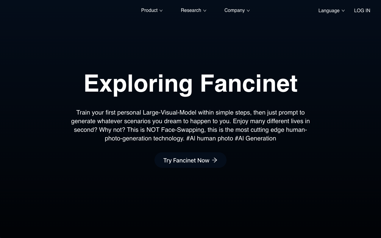 Fancinet - Experience Infinite Photos of Yourself with Cutting-Edge AI Technology