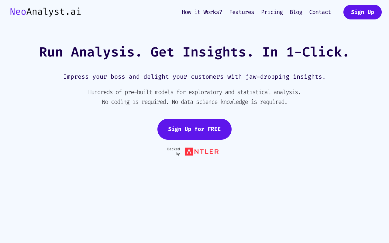 NeoAnalyst - AI Data Analyst for Business Leaders