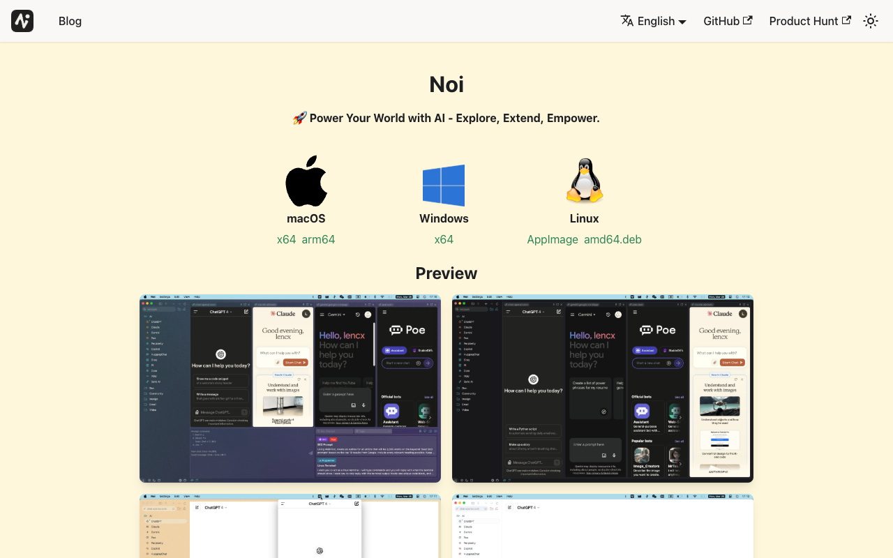 Noi - AI + Tools + Plugins + Community