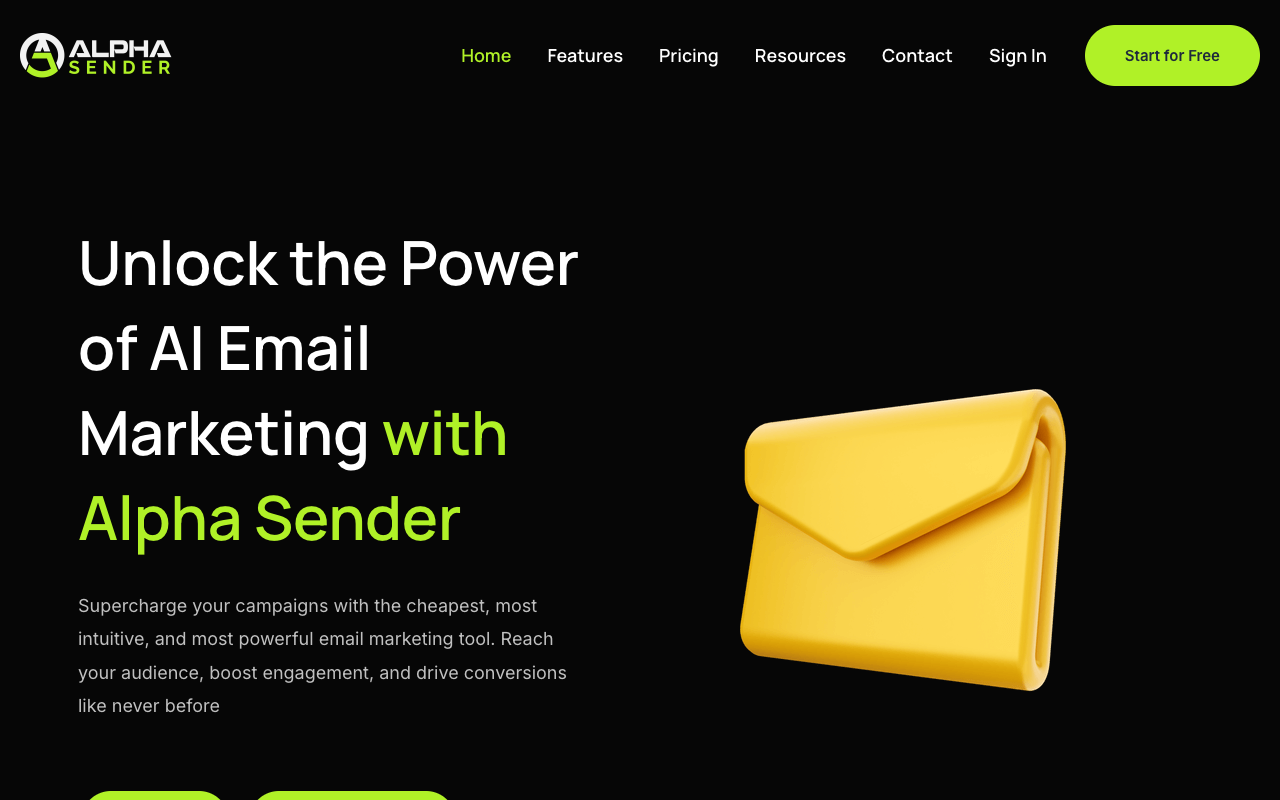 Alpha Sender - Tailor of AI Email Marketing