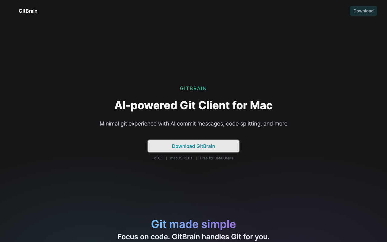 GitBrain - Simplify Your Git Workflow with AI-powered Git Client for Mac
