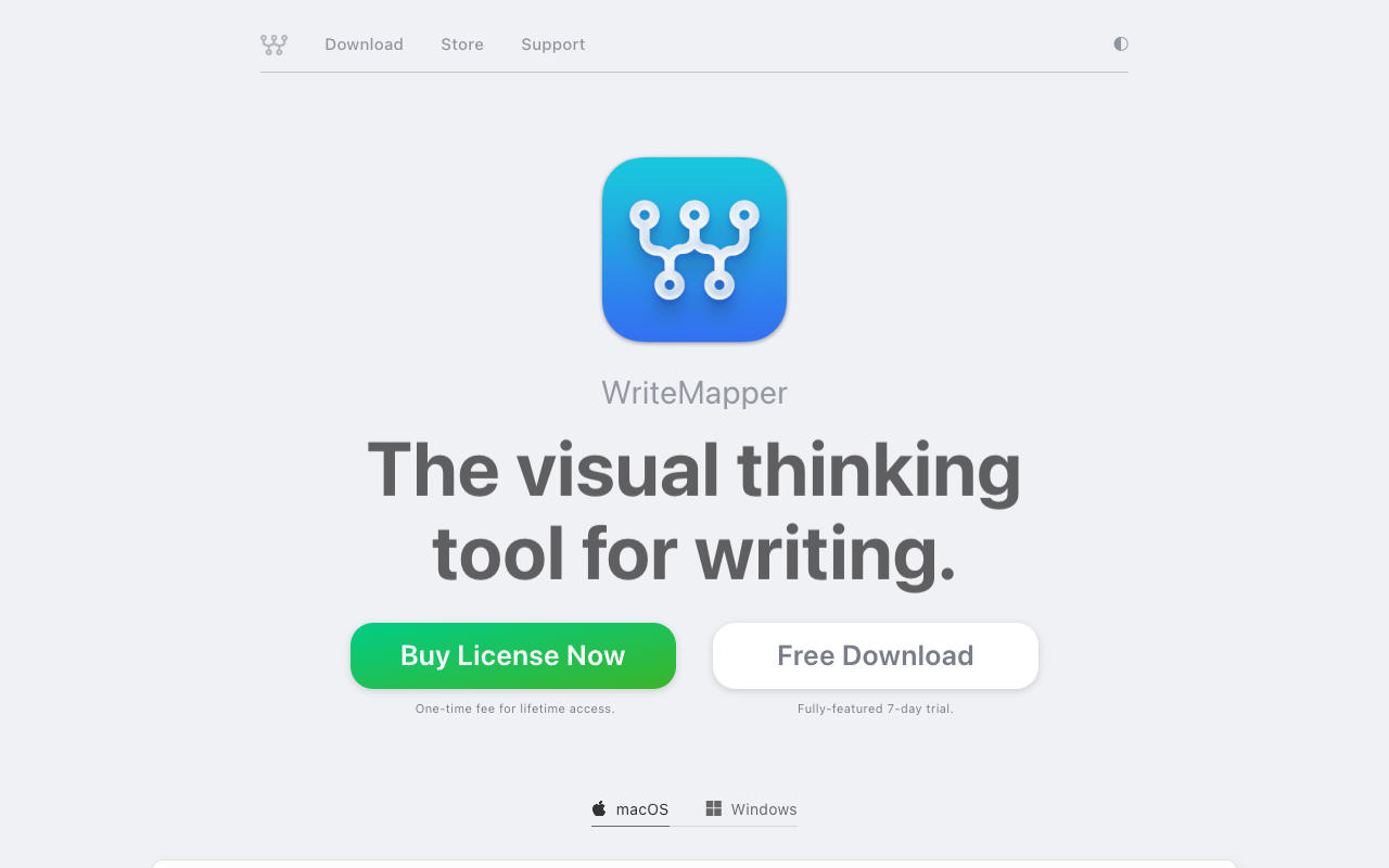 WriteMapper 4 - Content writing productivity tool that uses AI and mind maps