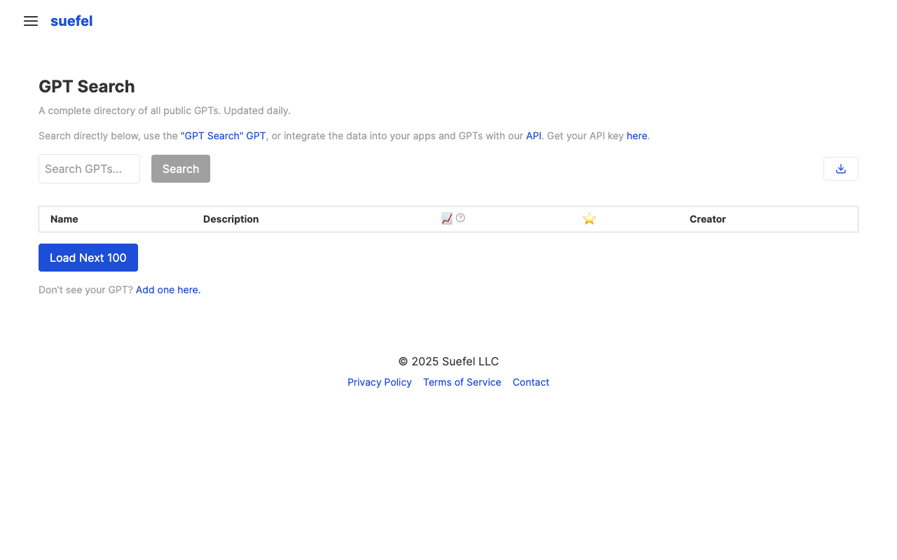 GPT Search - A complete directory of all public GPTs. Updated daily