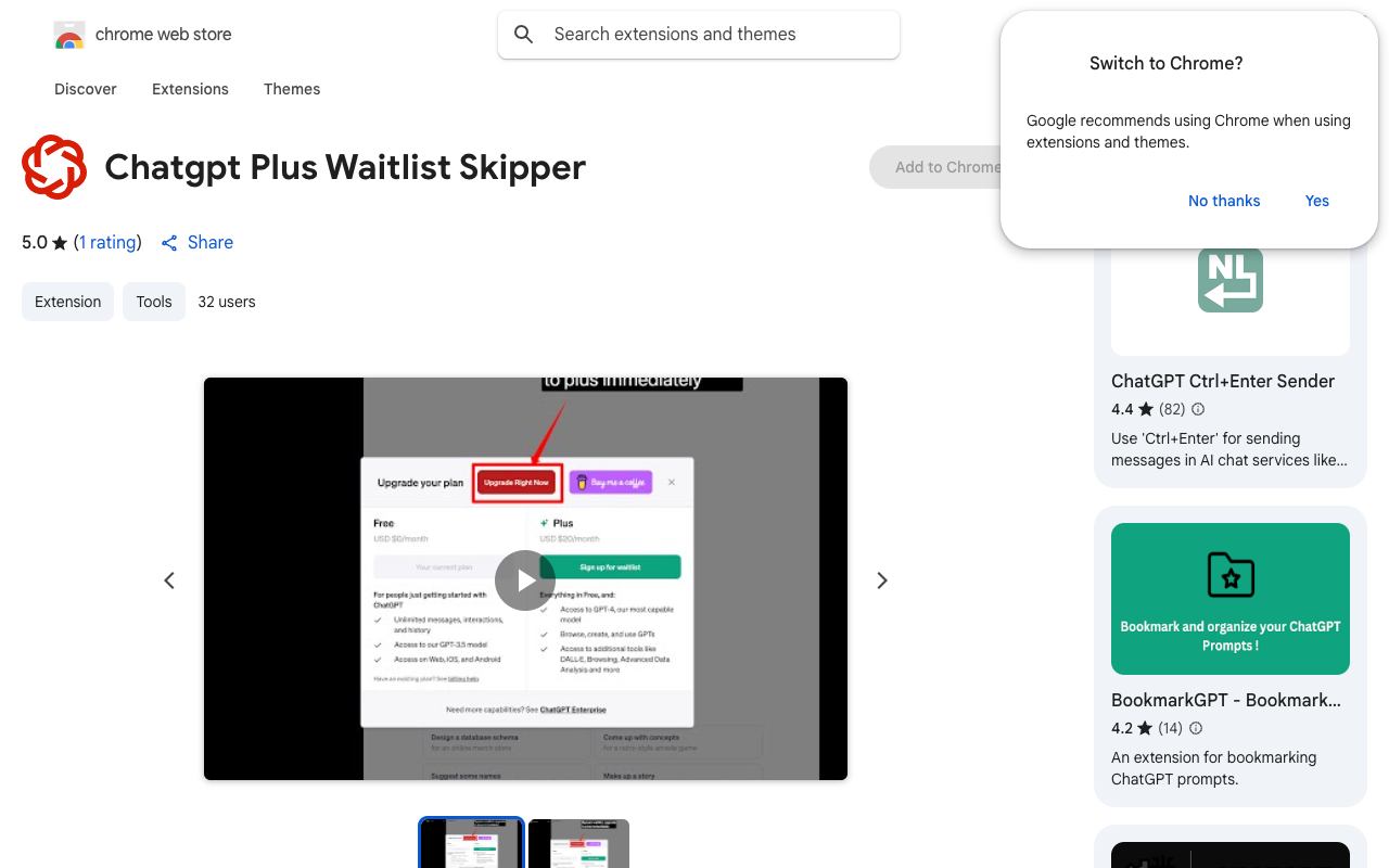 ChatGPT Plus Waitlist Skipper - Bypass the Subscription Queue