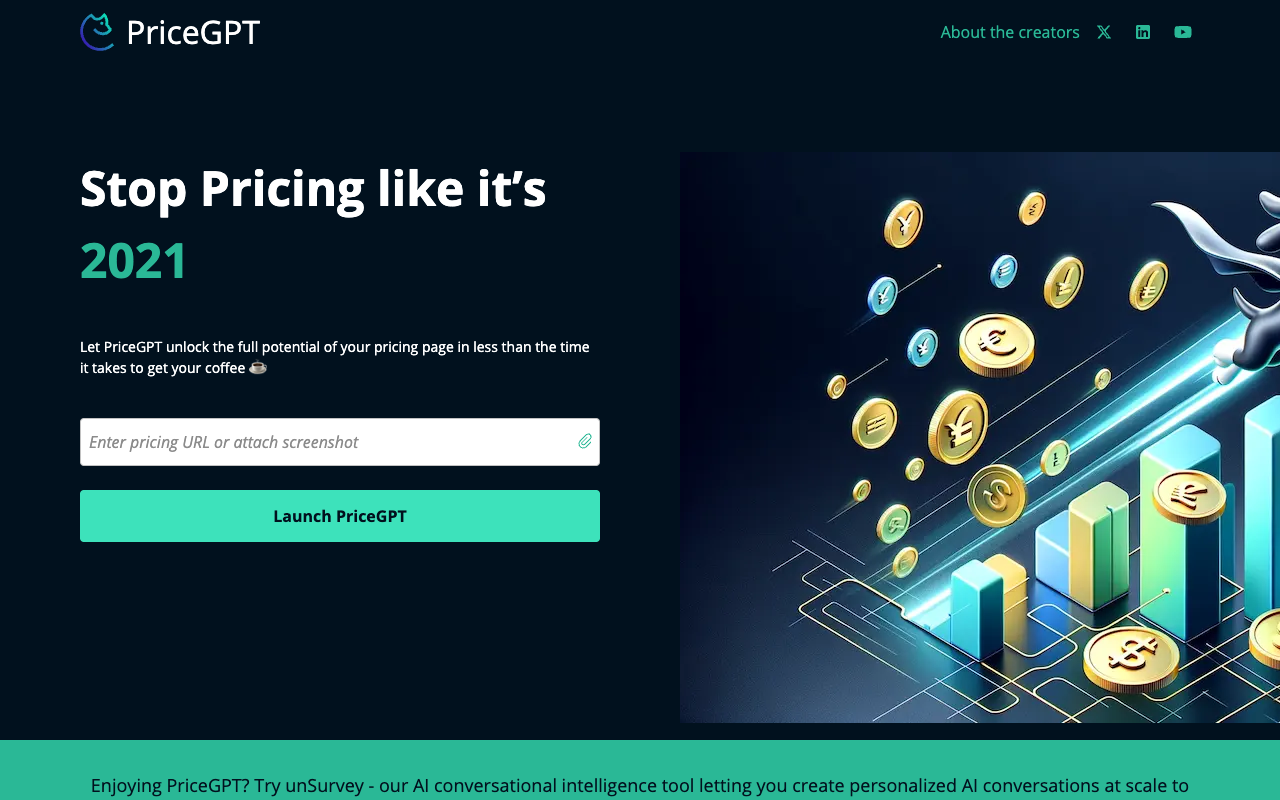 PriceGPT - Analyze your pricing page with AI-powered insights