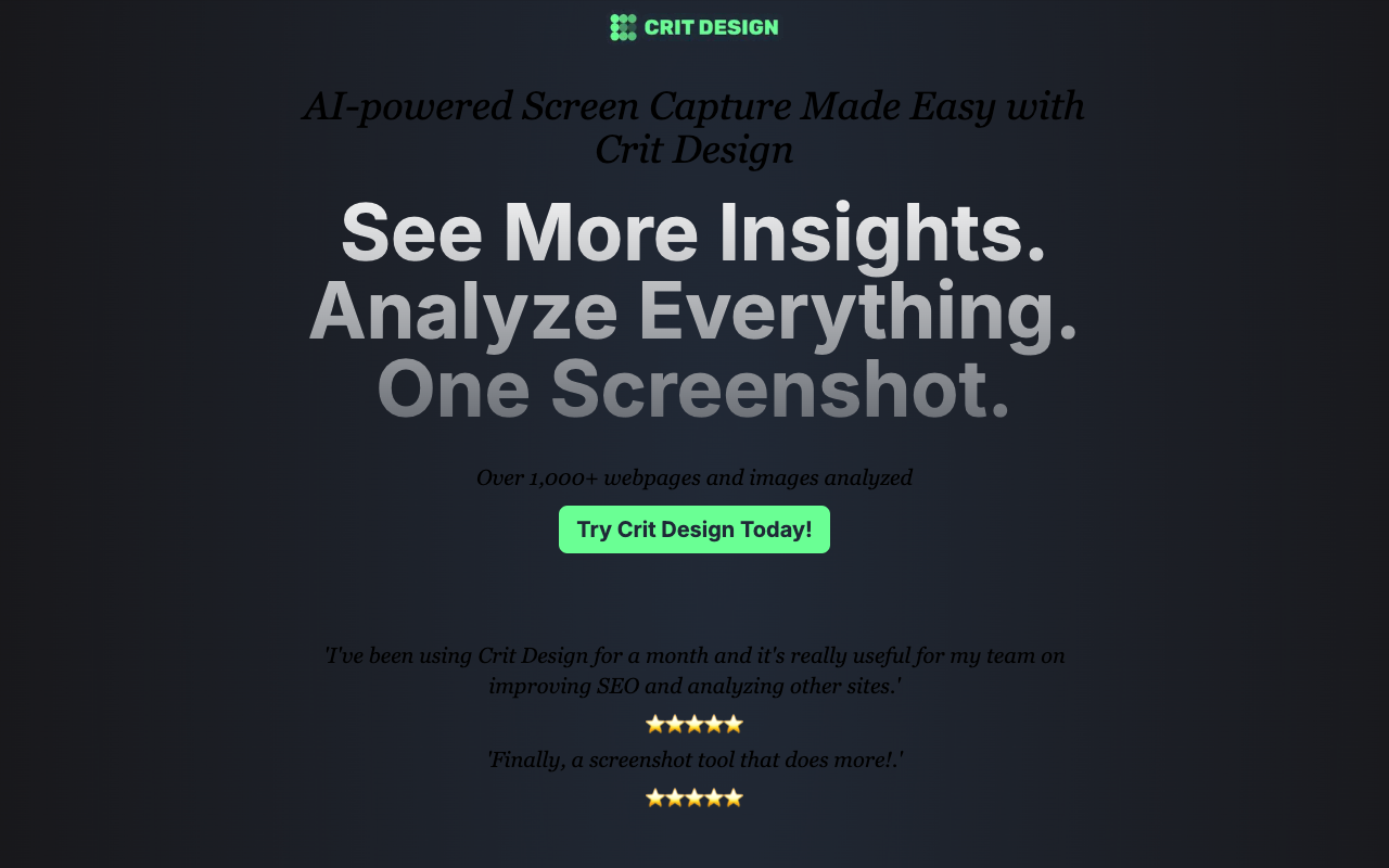 Streamline design process with Crit Design