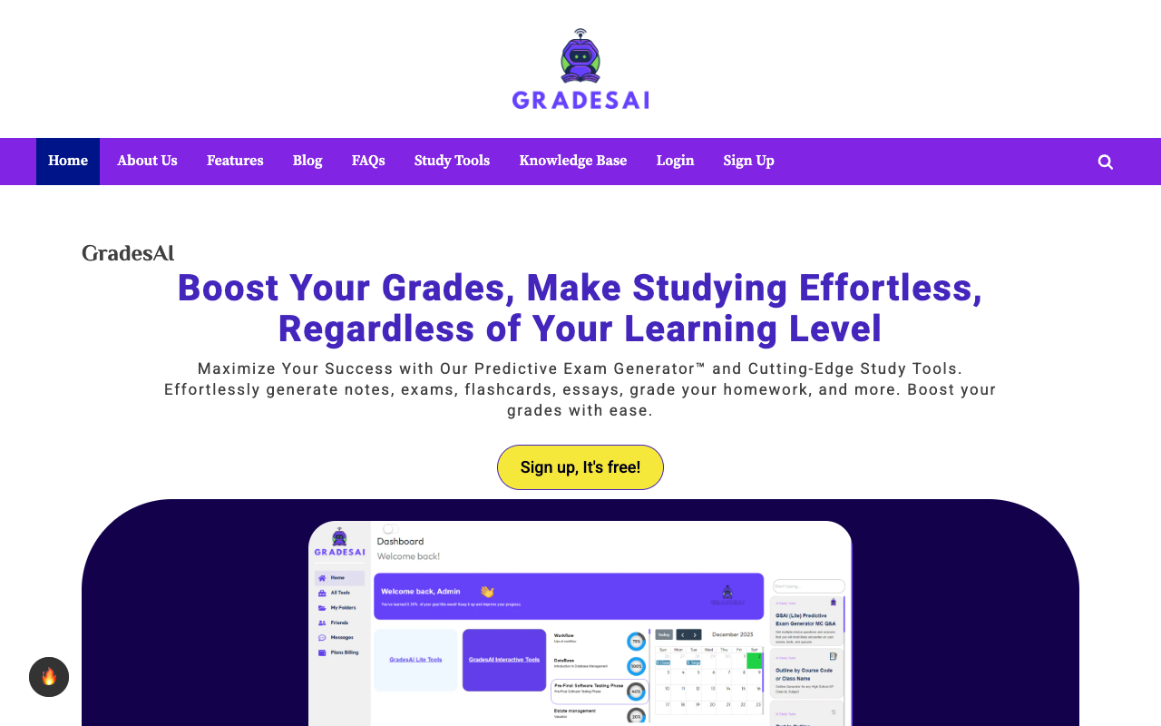 GradesAI - The AI study app that can predict your likely test questions