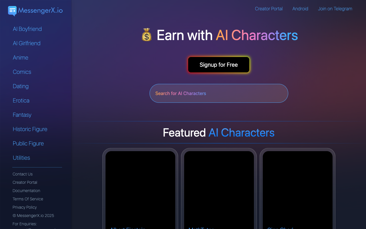 MessengerX.io - Earn with Uncensored Custom GPTs