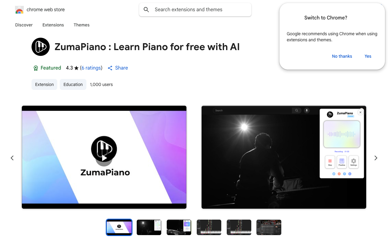 ZumaPiano - Visual guides for learning any piano song on the internet AI Music Chrome Extension