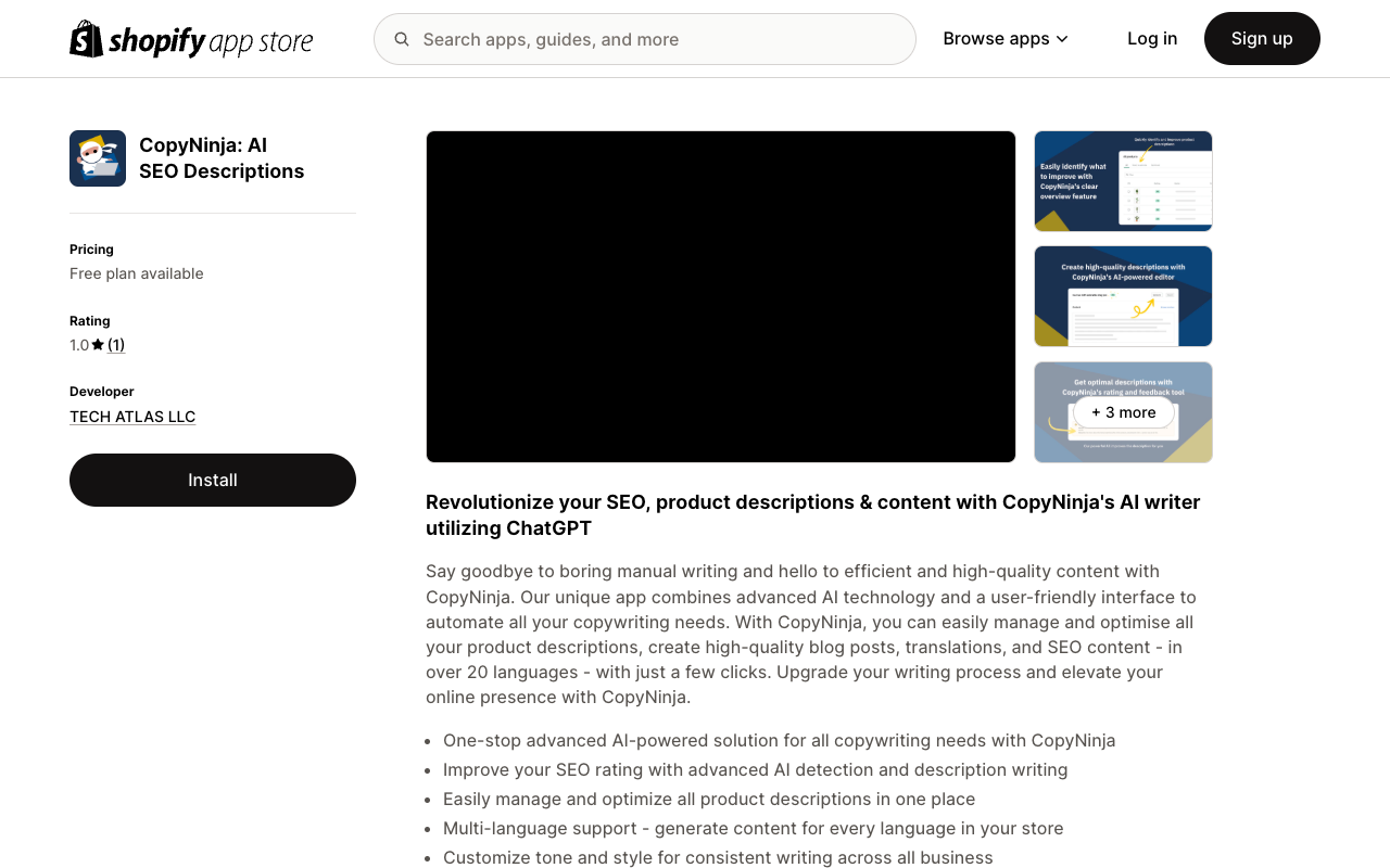 CopyNinja - AI Copywriter for Shopify
