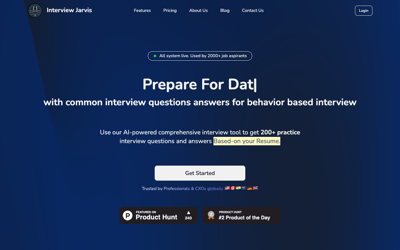 InterviewJarvis - Train your brain with AI, prepare for any job in tech
