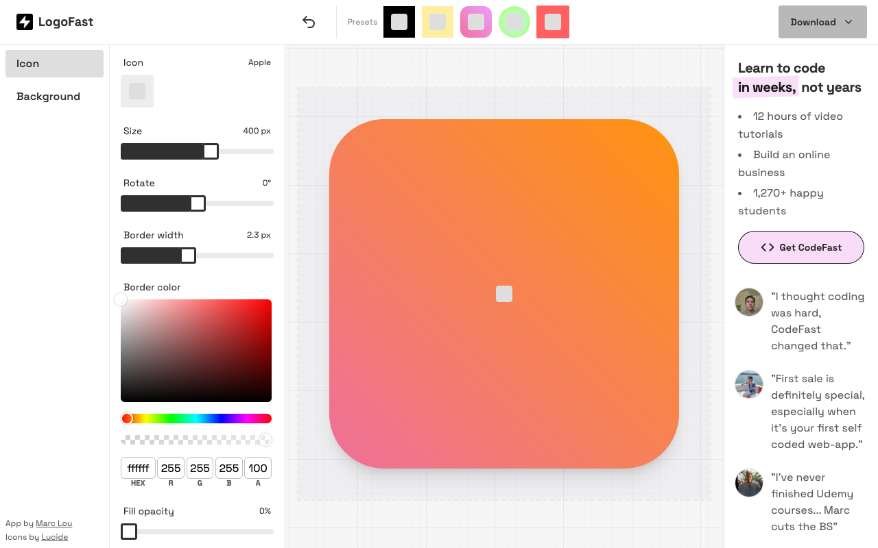 LogoFast - Make beautiful logos with AI, fast & free