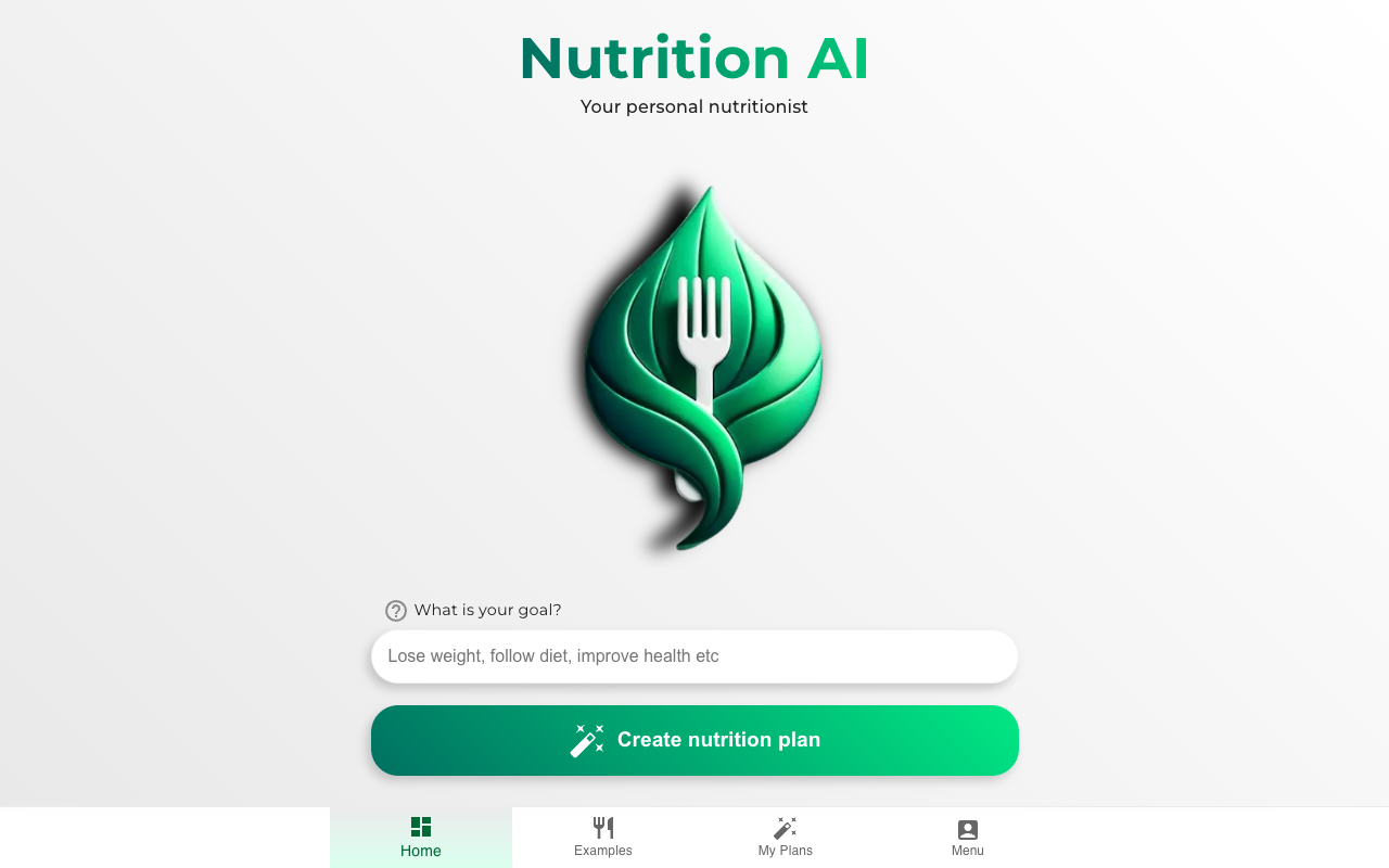 Nutrition AI - Your personal nutritionist