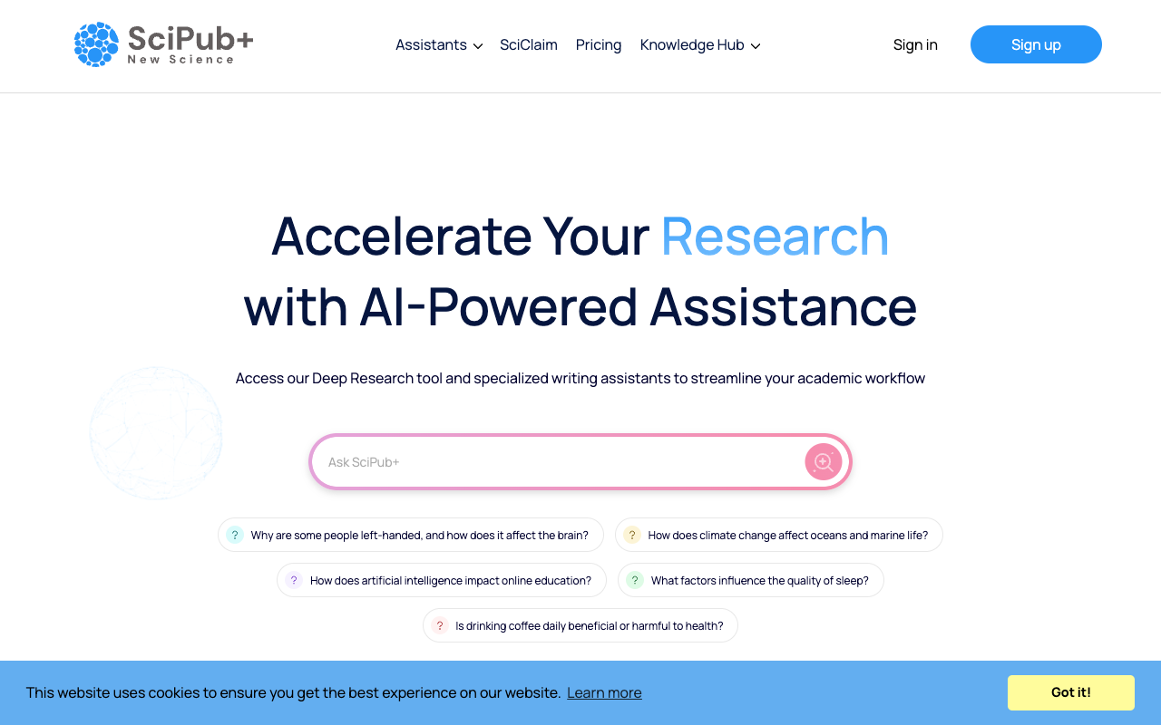 SciPub+ - Revolutionize your academic writing