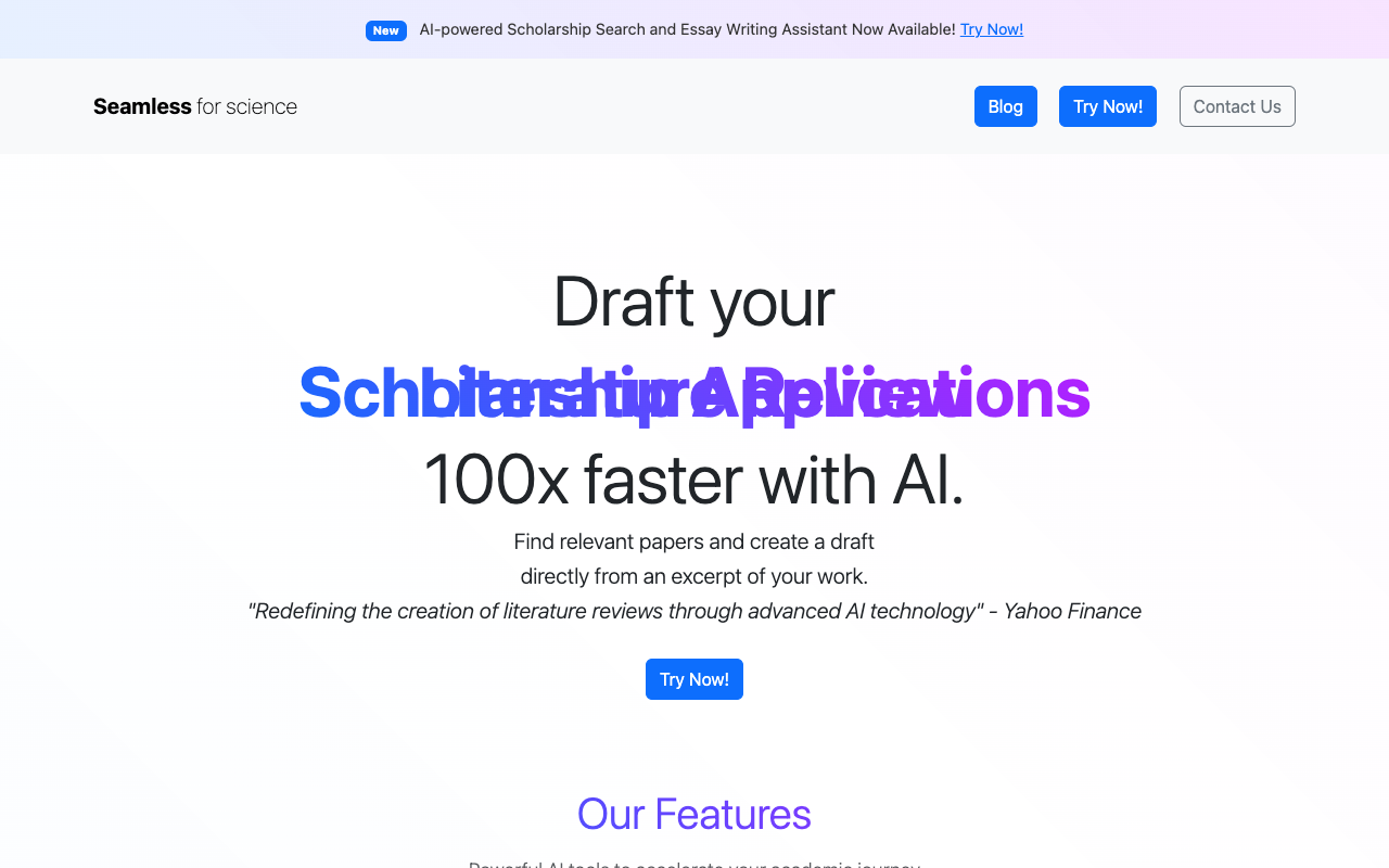 Seamless - AI for Literature Review