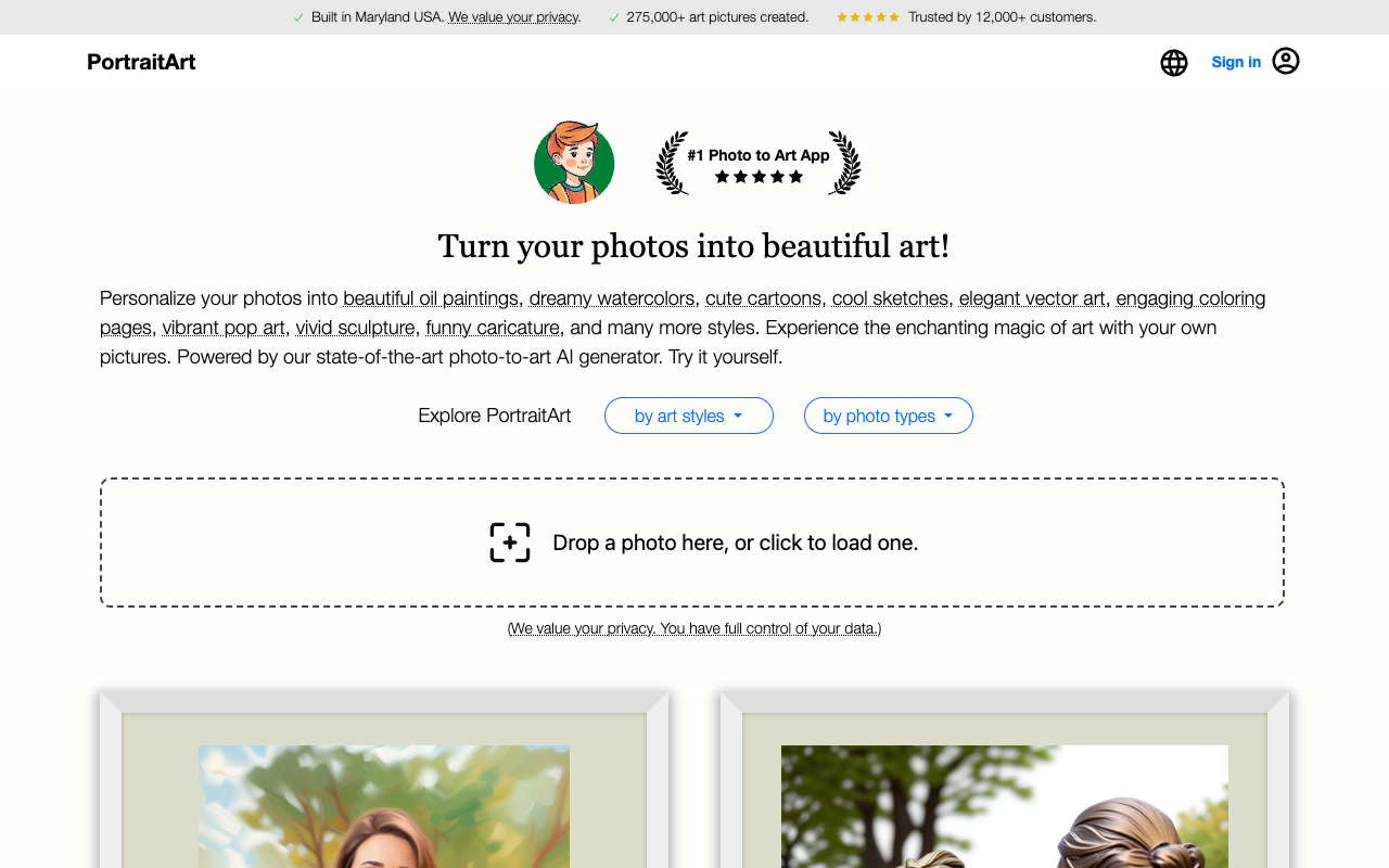 Portrait Art - Turn portrait photos into beautiful art!